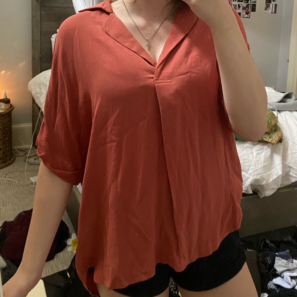 BRAND NEW Nordstrom Collared Peach Shirt